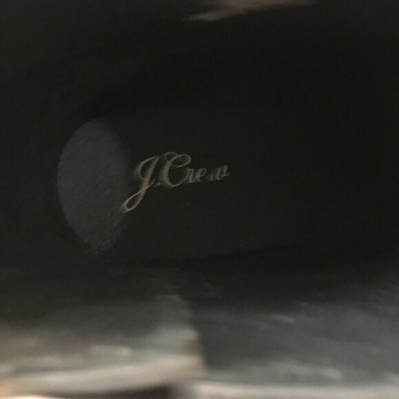 J. Crew 8 Black Short Lug-Sole Chelsea Rubber Ankle Rain Boots Waterproof - Picture 6 of 8